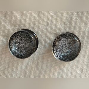Gorilla Glass Silver Dichroic Plugs